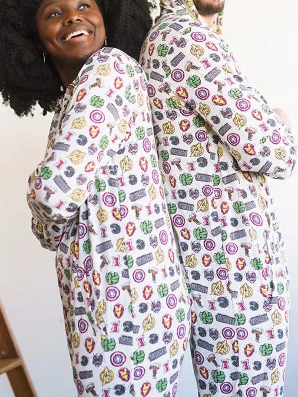 MeUndies Marvel adult onesie pajama lounge one piece M/L with hood